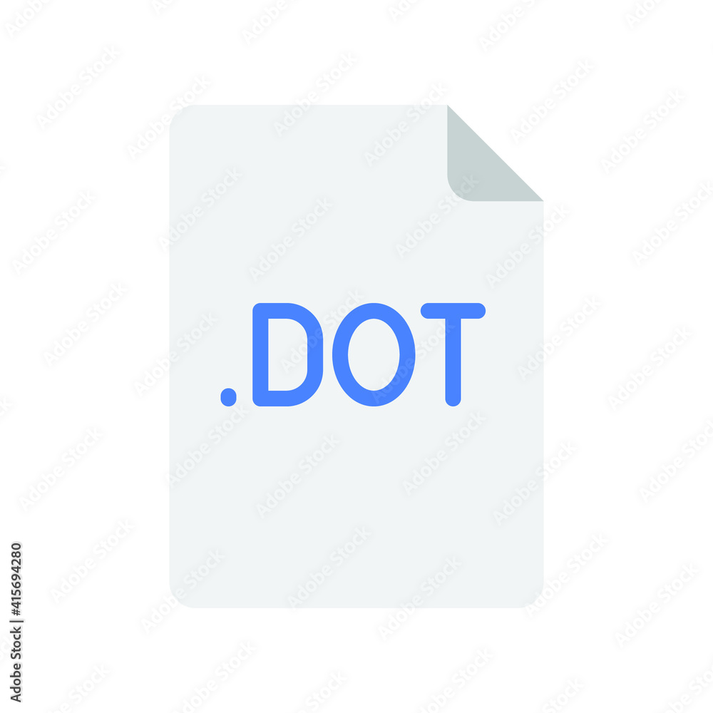 Poster dot file format flat icon. linear style sign for mobile concept and web design. simple color symbol.