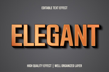 Luxury Gold Text Effect. Editable Bronze Font Style. Elegant Mettalic Editable Text Effect Templates Mockup