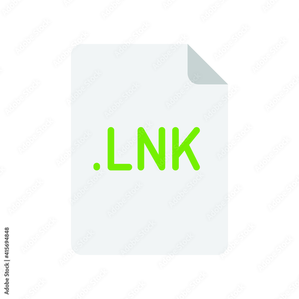 Poster lnk file format flat icon. linear style sign for mobile concept and web design. simple color symbol.