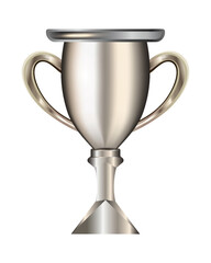 Silver trophy vector