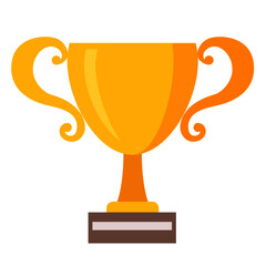 Golden trophy vector