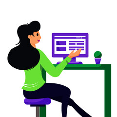 Office worker vector