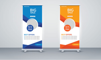 Big sale roll up banner design