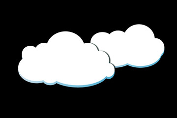 White cloud vector