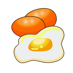 Fried egg vector