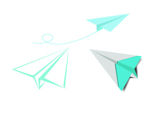 Paper airplane vector