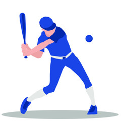 Baseball player vector illustration
