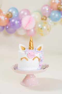 pastel de unicornio para fondo de retrato de niños