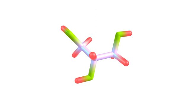 Glycerol molecule rotating video full HD