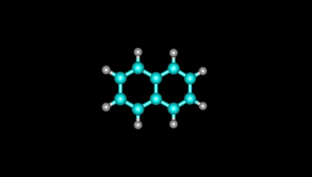 Naphtalene molecule rotating video full HD