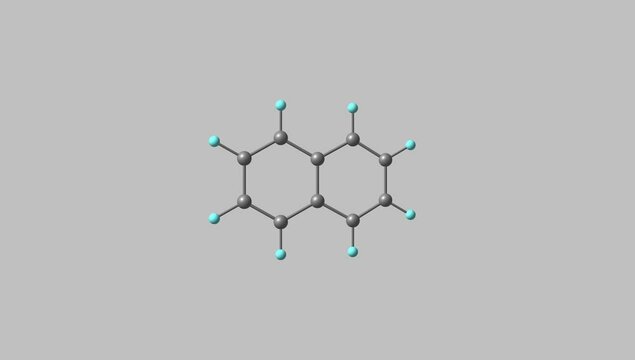 Naphtalene molecule rotating video full HD