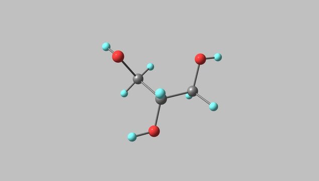 Glycerol molecule rotating video full HD