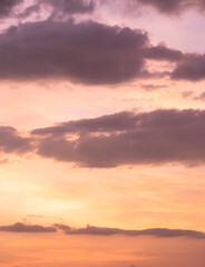 Fototapeta na wymiar Sunset cloudy sky, clouds with background. 