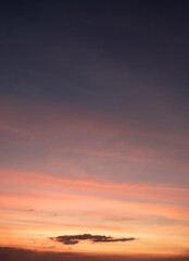Sunset cloudy sky, clouds with background. 