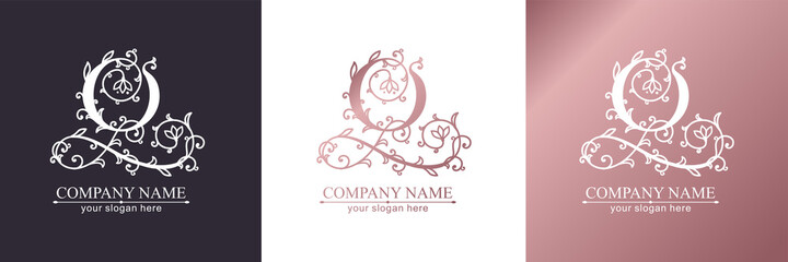 Premium Vector Q logo. Monnogram. Personal logo or sign for branding an elite company.