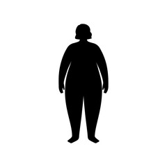 Obese woman concept