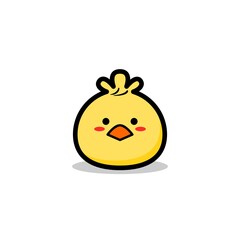 little chicken mascot. cute vector illustration.