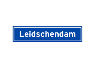 Leidschendam isolated Dutch place name sign. City sign from the Netherlands.