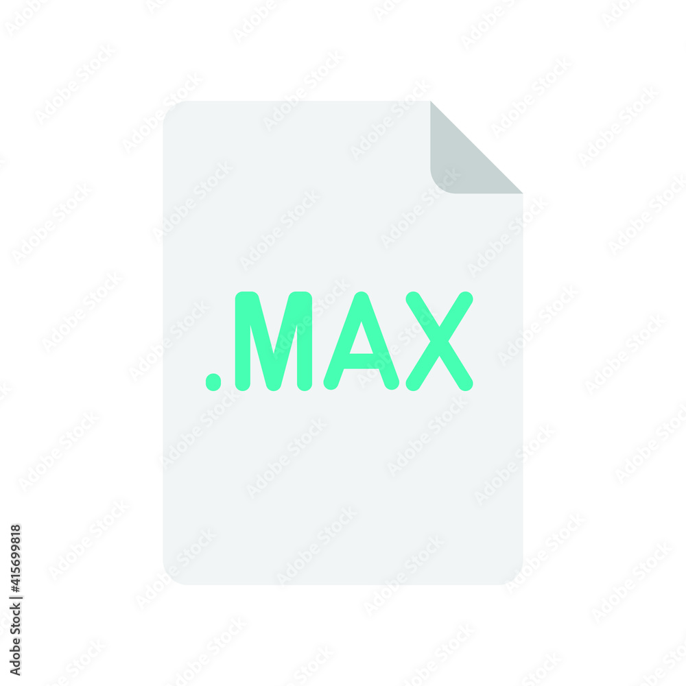 Poster max file format flat icon. linear style sign for mobile concept and web design. simple color symbol.