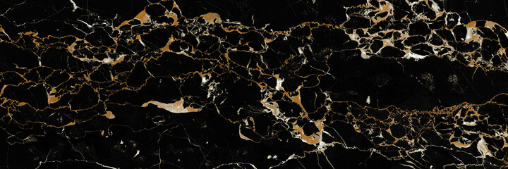 Black marble texture background with high resolution, Italian marble slab with golden veins,...