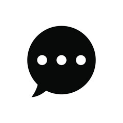 Speech bubble icon vector graphic illustration