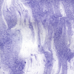 Watercolor illustration. Violet marble texture. Watercolor transparent stain. Blur, spray.