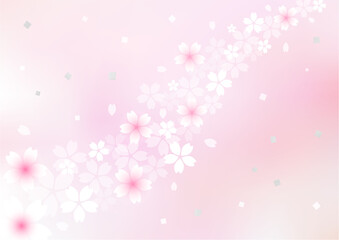Fototapete 桜吹雪 春のイメージイラスト 背景素材 青 Yx2k Fototapete 桜吹雪 春のイメージイラスト 背景素材 青 Yx2k