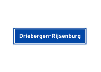 Driebergen-Rijsenburg isolated Dutch place name sign.
