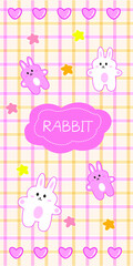 Cute bunny vector design illustration