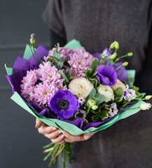 nice bouquet in the hands