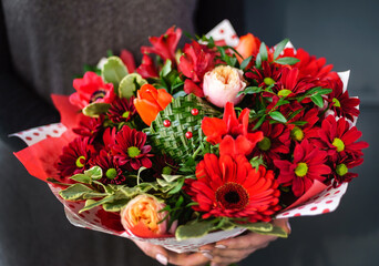 nice bouquet in the hands