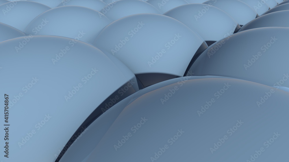 Poster abstract background from deep 3d spheres. rendering.