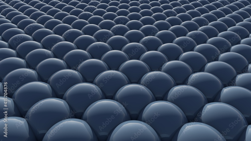 Poster abstract background from deep 3d spheres. rendering.