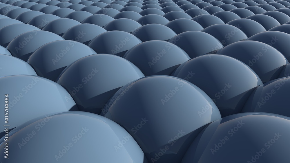 Poster abstract background from deep 3d spheres. rendering.