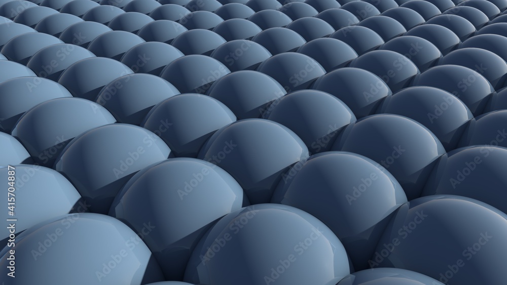 Poster abstract background from deep 3d spheres. rendering.