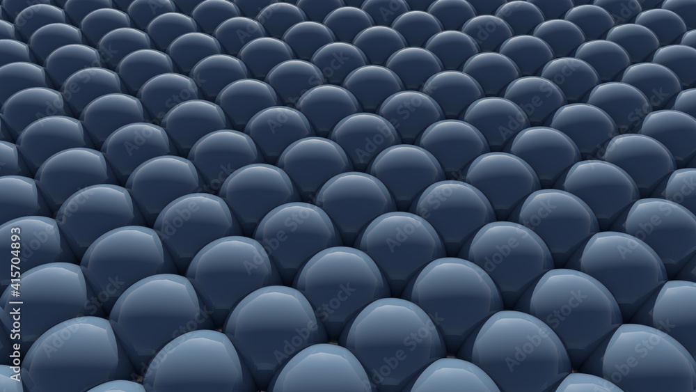 Poster abstract background from deep 3d spheres. rendering.