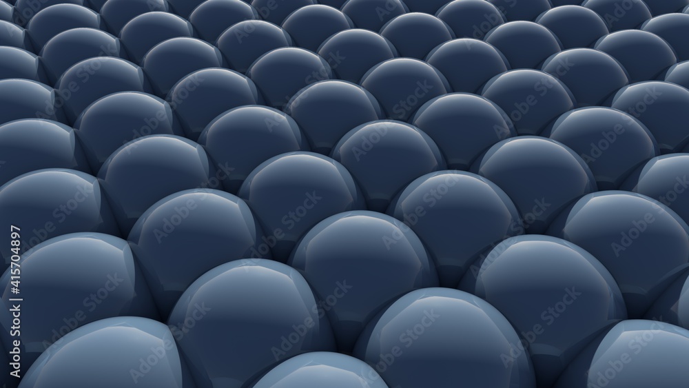 Poster abstract background from deep 3d spheres. rendering.