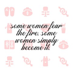 Happy women day quote. Editable vector illustration.