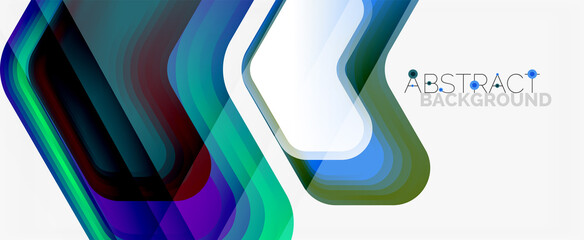 Vector 3d arrow geometric composition, abstract background for business or technology presentation, internet poster or web brochure cover, wallpaper