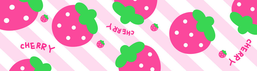 Small fresh strawberry element kitchen rug