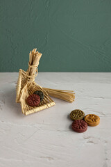 Korean traditional sweets, Hangwa (Dasik) and lucky strainer (Bokjory)