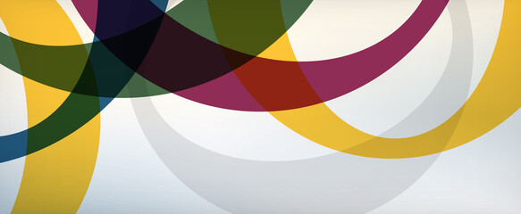 Fototapeta premium Ring geometric shapes, o letter repetition wallpaper. Abstract background for business or technology presentations, internet posters or web brochure covers