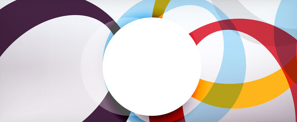 Ring geometric shapes, o letter repetition wallpaper. Abstract background for business or technology presentations, internet posters or web brochure covers