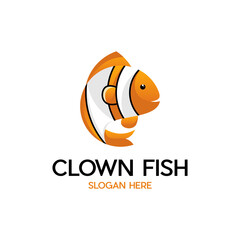Clown Fish Cartoon Logo Design