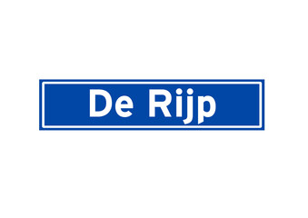 De Rijp isolated Dutch place name sign. City sign from the Netherlands.