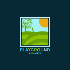 Playground Kids Creative Logo Design