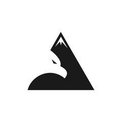 Mountain eagle logo letter A
