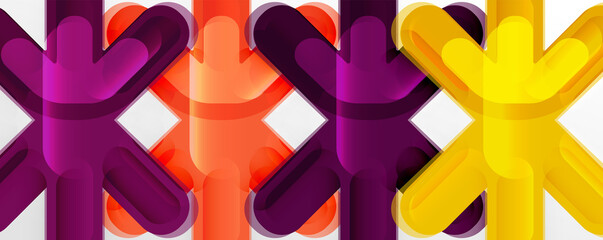 Abstract glossy crosses background for business or technology presentations, internet posters or web brochure covers