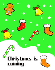 Hand drawn cartoon cute christmas pattern bedroom tapestry