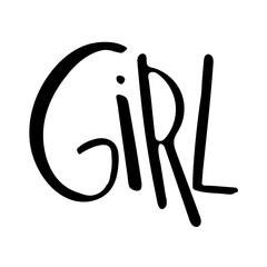 Girl. perfect motivational print wall art calligraphy typography vector design. for posters, invitation cards, t-shirt designs, and tableware.